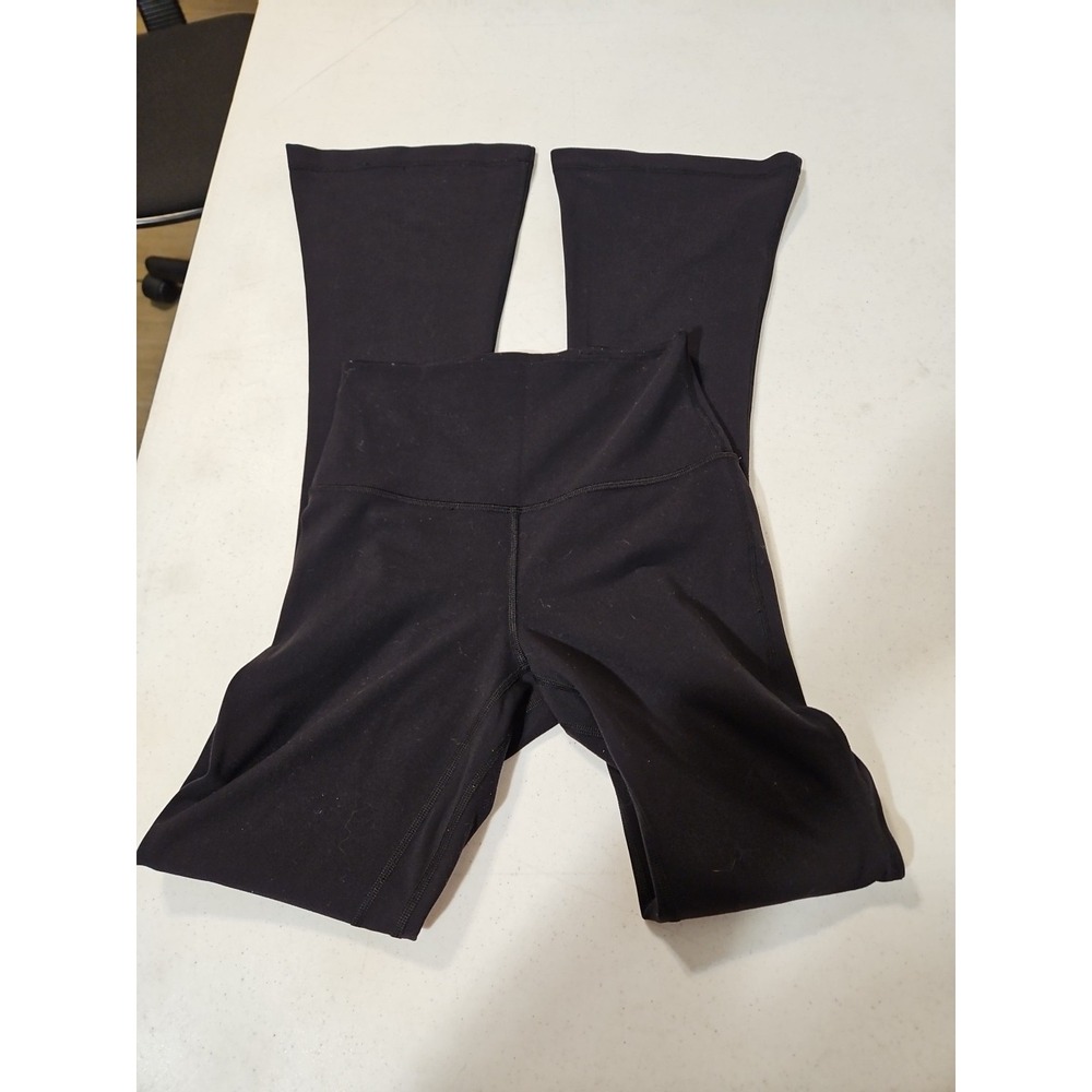 Lululemon Pants Black High Rise Flare Leggings Size4 Yoga Athletic Workout (L48